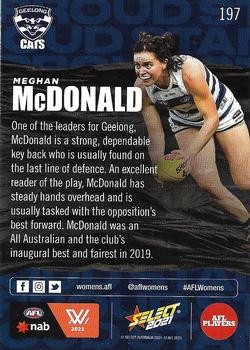 2021 Select AFL Footy Stars #197 Meg McDonald Back